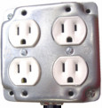 NEMA 5-15R Female Outlet Junction Box